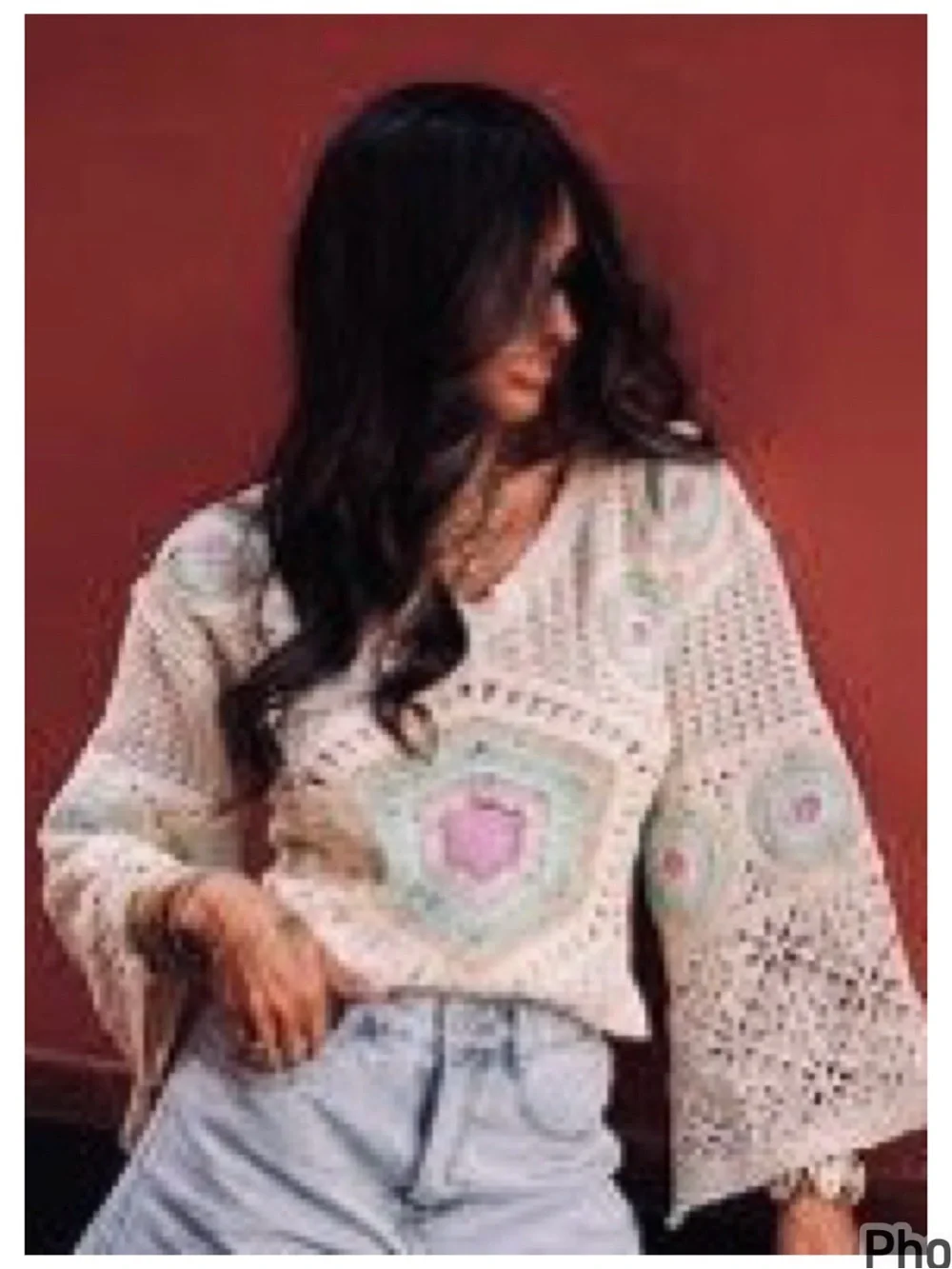 Zara Boho Crochet Top L NWOT